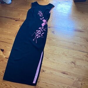 Maggy London Vintage Cherry Blossom Maxi Dress